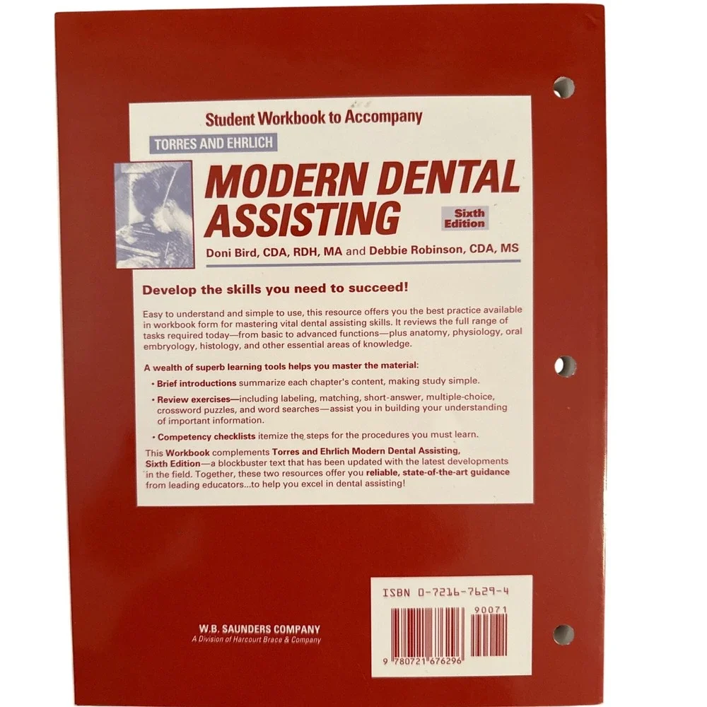 Modern Dental Assisting‎ Student Workbook Sixth Edition Bird, Robinson